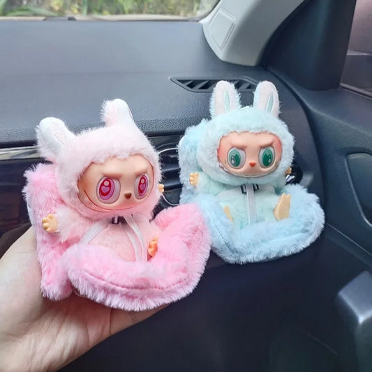 Labubu Car Doll Seat – Cute Safety Seat & Air Vent Decoration (15–17cm Dolls)