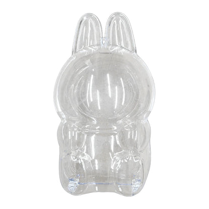 Labubu Transparent Protective Cover – Dustproof Display Box for Sitting Party Dolls